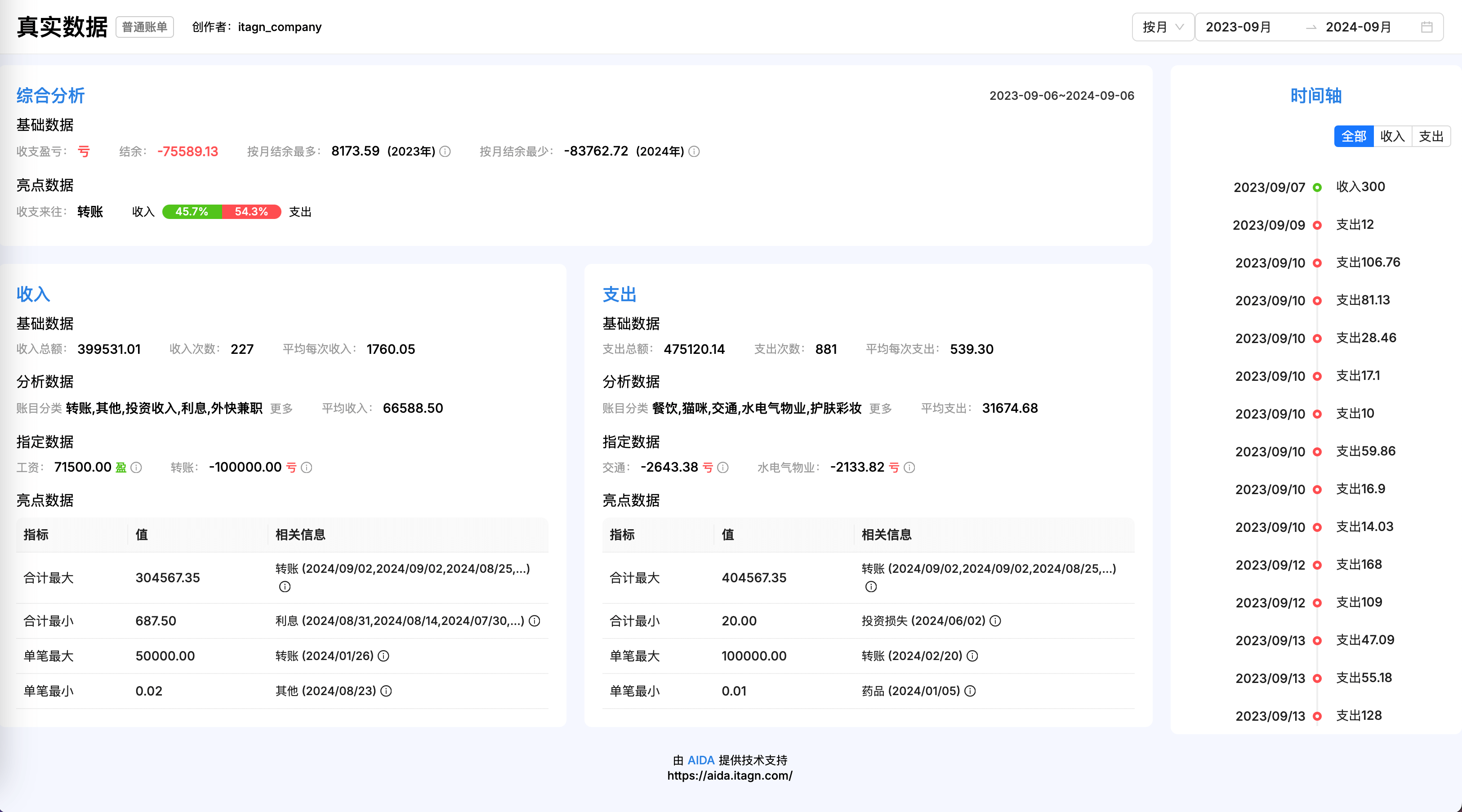普通账单